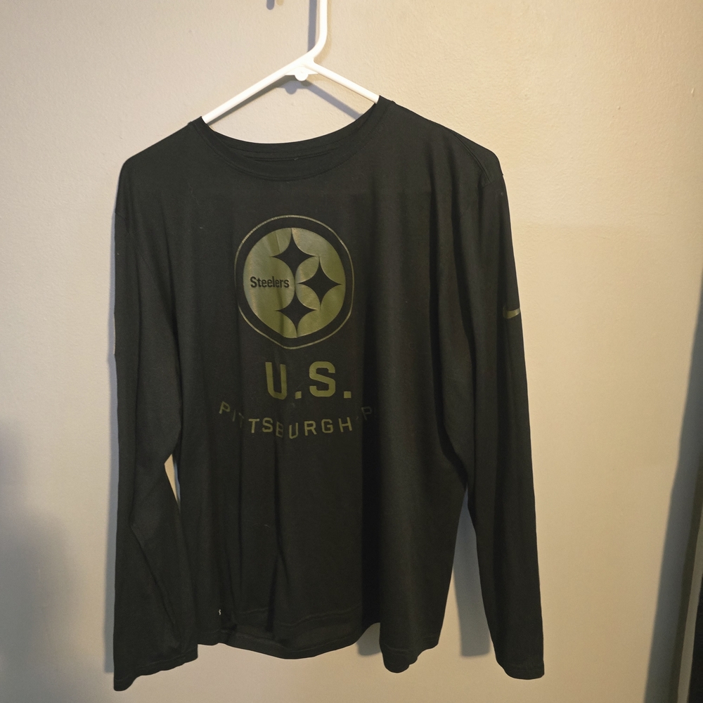 Nike Black and Gold Long Sleeve Shirt
